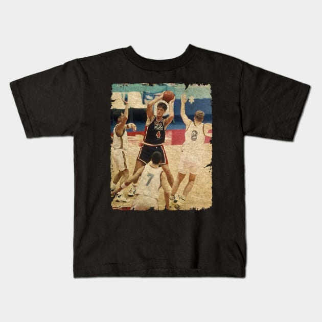 Christian Laettner on The Dream Team, 1992 Kids T-Shirt by Wendyshopart